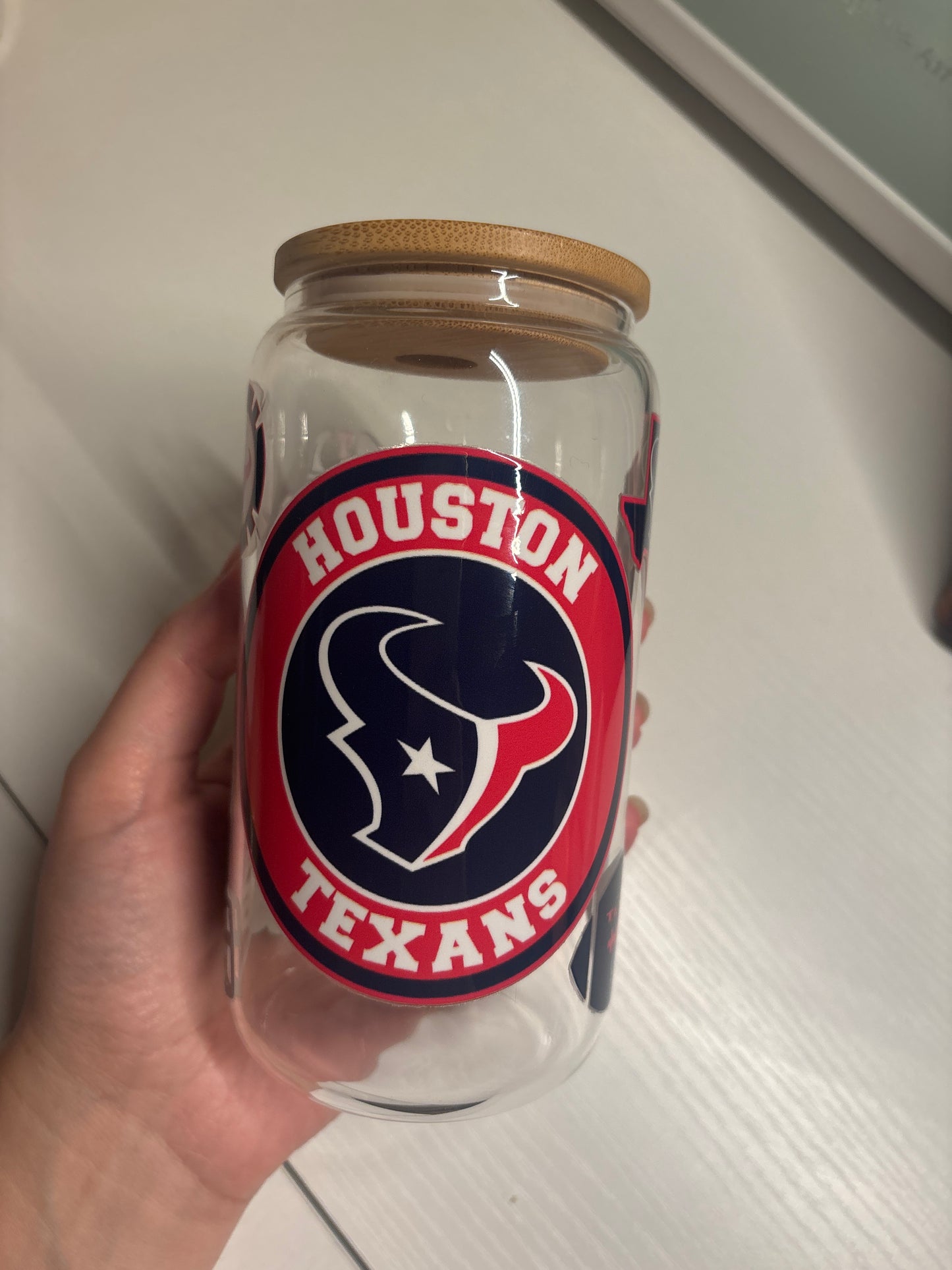 Texan glass cup